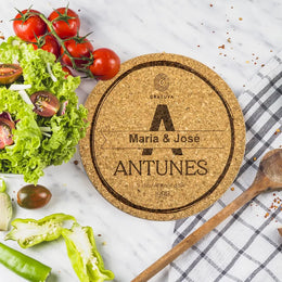 Base de Cortiça Personalizada – Familia