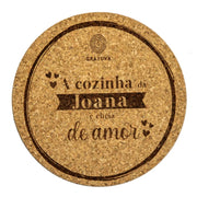 Base de Cortiça Personalizada- Cozinha cheia de amor