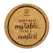 Base de Cortiça Personalizada - Use a coaster